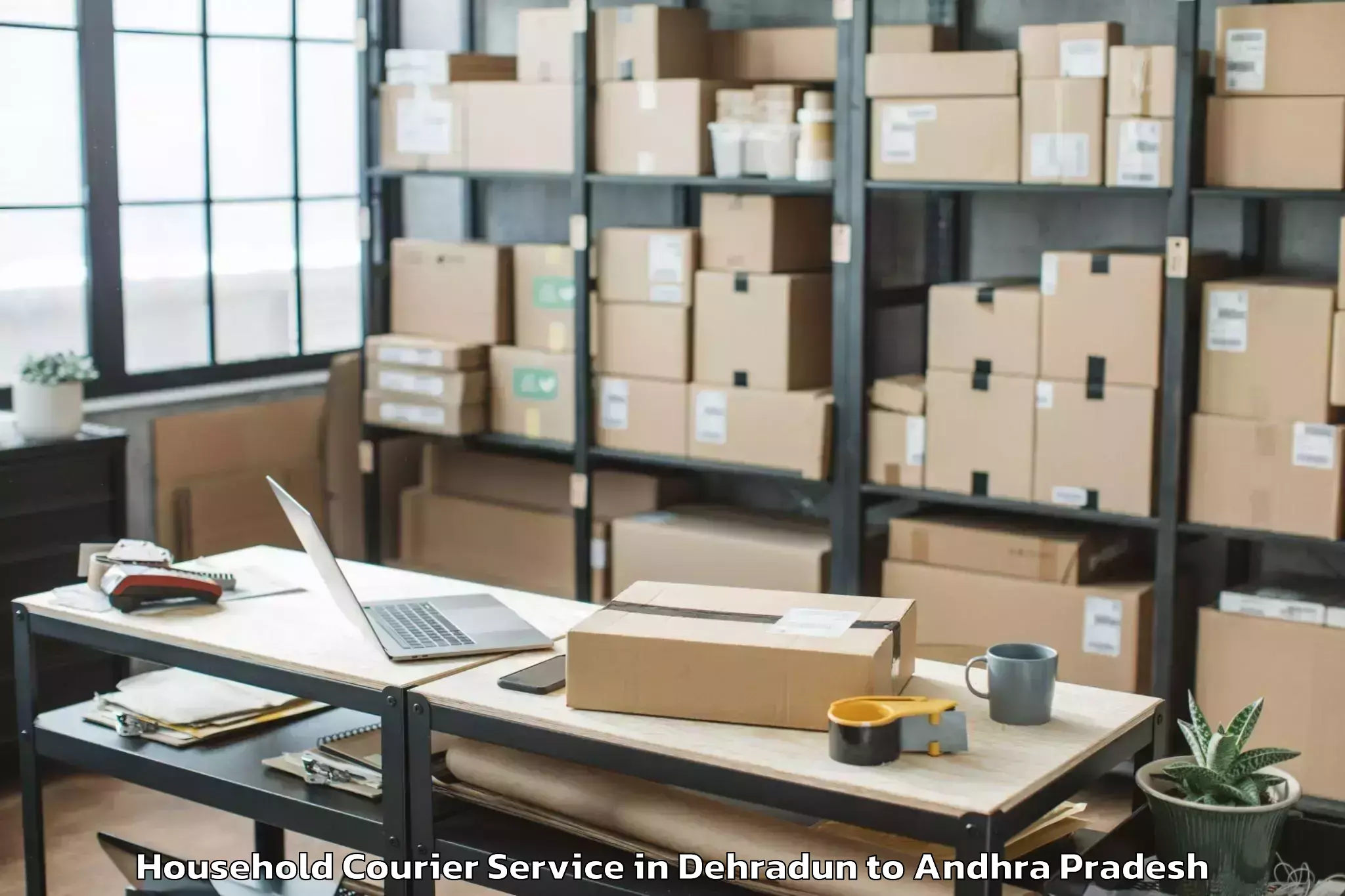 Quality Dehradun to Cherukupalle Arumbaka Household Courier